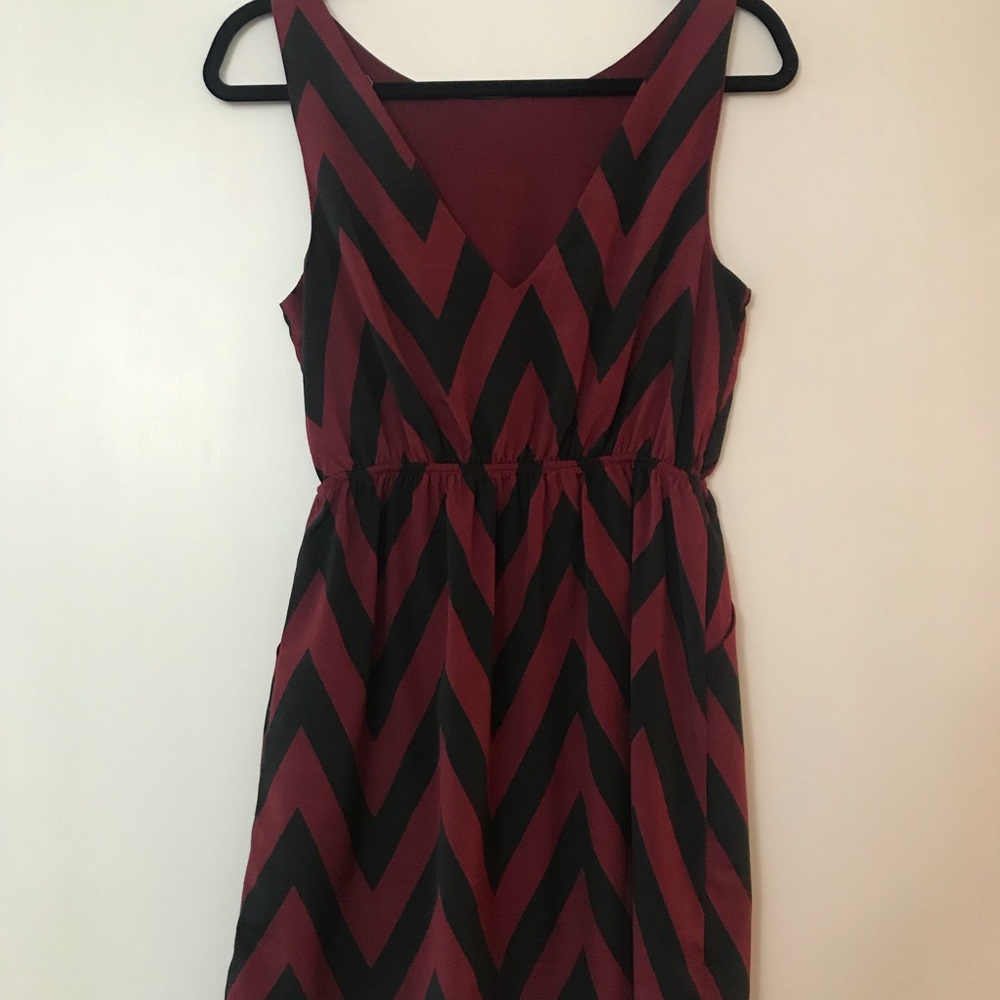 Chevron Garnet and Black Dress